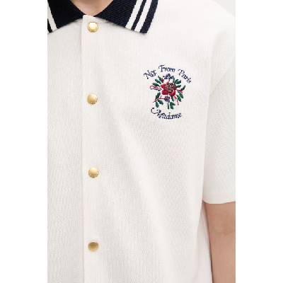 Drôle de Monsieur риза мъжка от памук Chemise Piquée Slogan Rose (J.SH247.CO264.OW)