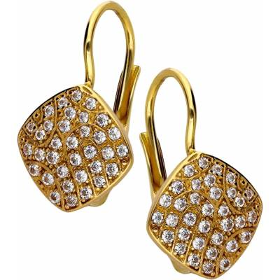 Zlaton Náušnice žluté zlato visací se zirkony výška 1.7cm váha 2.05g 000642606257