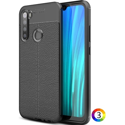 Xiaomi Redmi Note 8 Удароустойчив Litchi Skin Калъф и Протектор