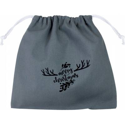 Allbag Vrecúško na DARČEK NA MIKULÁŠA 24x20 cm SIVÉ 145g na DROBNOSTI BIŽUTÉRIU