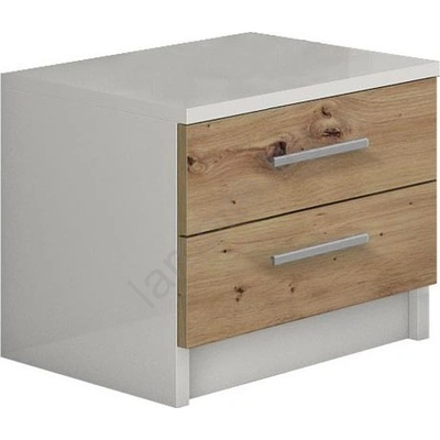 EMS Нощно шкафче tod бяло/артизански дъб (mt0017)