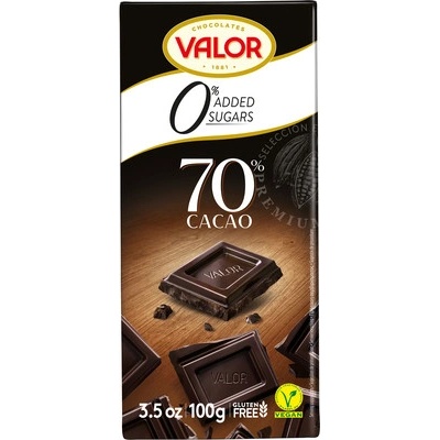 VALOR bez cukru lepku hořká 70% 100 g