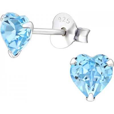 Olivie srdce se Swarovski aqua 2218