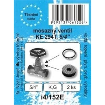 TĚSNĚNÍ NÝVLT s.r.o. SADA - těsnění na šroubení mosaz. ventilů KE294T - 5/4" - I4/152E