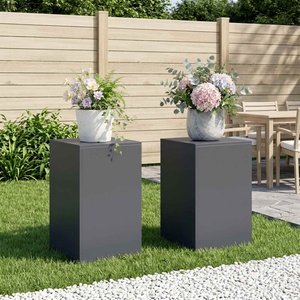vidaXL Стойка за растения 2 pcs Антрацит 40 x 40 x 60 cm (8012535)