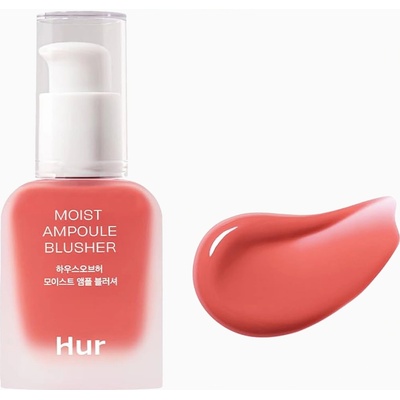 House of Hur Moist Ampoule Blusher Hydratační tekutá tvářenka 05 Peach Coral Mini 10 ml