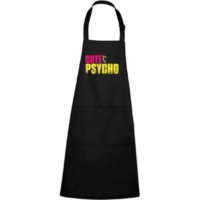 Dobrý Triko Zástěra s potiskem Cute but psycho Černá