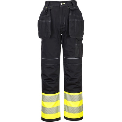 PORTWEST PW3 Hi Vis nohavice OPW307 Žltá Čierna