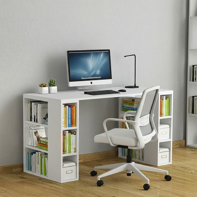 TopMebel Меламинов бюро Colmar в бял цвят 140x60x75см