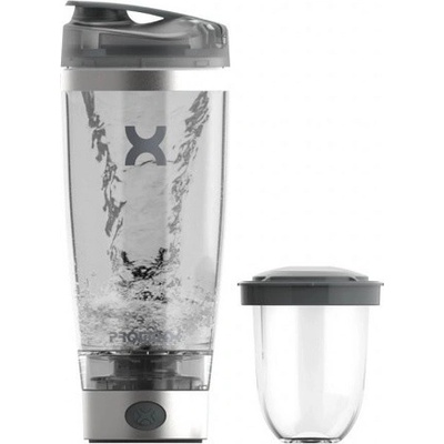 PROMiXX PRO Elektrický šejkr dobíjacie 600 ml - oceľovo strieborná