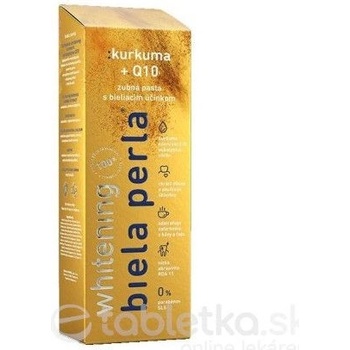 Biela perla Kurkuma + Q10 zubná pasta 75 ml