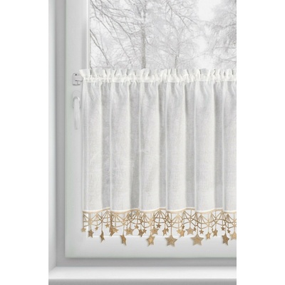EUROFIRANY KRÁTKA VIANOČNÁ ZÁCLONA NA PÁSKE XMAS 60X150 CM HVIEZDY