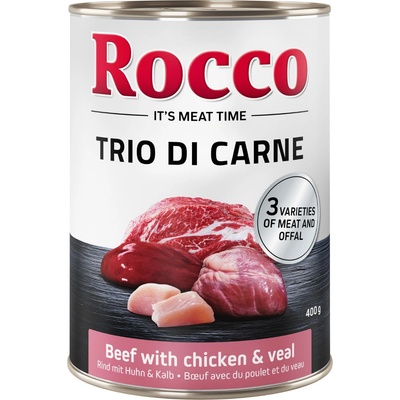 Rocco Classic Trio di Carne hovězí kuřecí a telecí 6 x 400 g