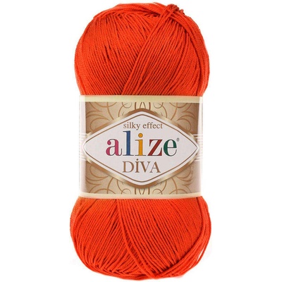 Alize příze Diva 37 sytá oranžová