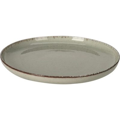 Porcelánový dezertný tanier 19 cm so svetlozeleným hnedým lemom