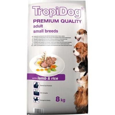 TropiDog Premium Adult Small Breeds - Lamb & Rice 8 kg