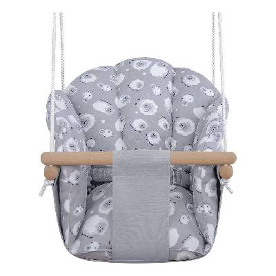 - Детска текстилна люлка сив/бук (DV0186)