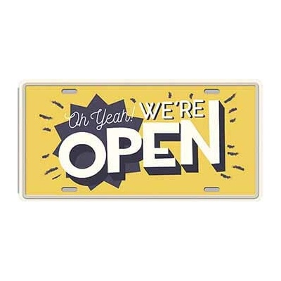 Ceduľa značka We Are Open