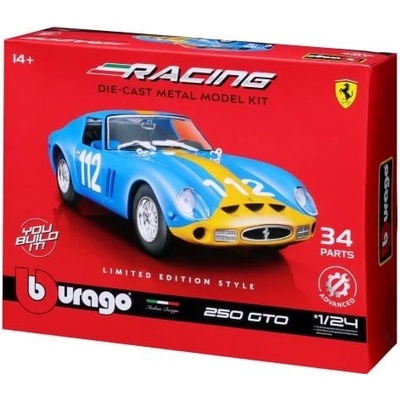 Bburago Ferrari Racing Model KIT stavebnice GTO 250 Blue 1:24