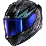 Shark Shark, Integral Helmets Motorcycle D-SKWAL 3 Blast-R Black Green Glitter KGX, S - HE0920EKGX Мотоциклетна каска, шлем