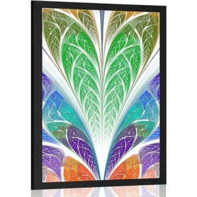 Plakát abstrakce barevného skla - 20x30 silver
