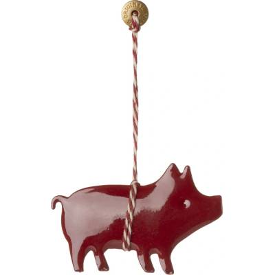 Maileg Vánoční kovová ozdoba Pig Red