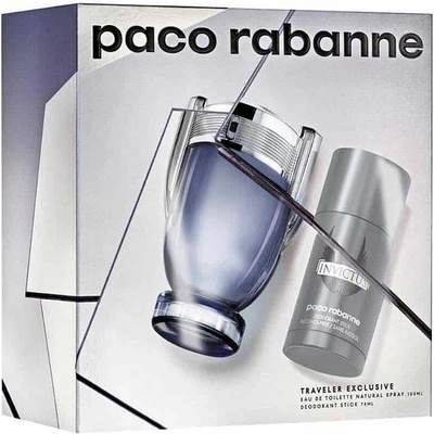 Paco Rabanne Invictus за мъже комплект EDT 100 ml + Deo stick 75 ml