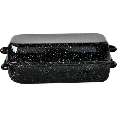 26 х 18 см черна правоъгълна тава с капак