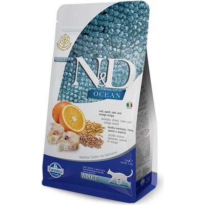 N&D OCEAN CAT Low Grain Adult Codfish & Orange 4 x 1,5 kg