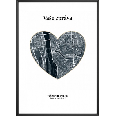 Mapa místa Srdce