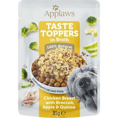 Applaws Taste Toppers in Broth kuřecí s brokolicí jablkem a quinoou 24 x 85 g