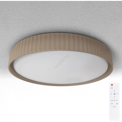 Brilagi - LED таванен плафон LUCIA LED/60W/230V Ø 59 см кафяв с възможност за димиране + дистанционно управление (BG3483)