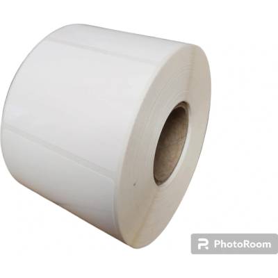 Plastová Etiketa 70 mm x 50 mm, Polypropylén, Biela, Dutinka 40 mm, 1000 ks/kotúč, Silné lepidlo, Priemer kotúča 108 mm