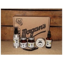 Morgans Gentlemans Moustache vosk na fúzy 50 g + vosk na fúzy 50 g + hrebeň na fúzy + olej na bradu 50 ml + šampón na bradu 100 ml darčeková sada