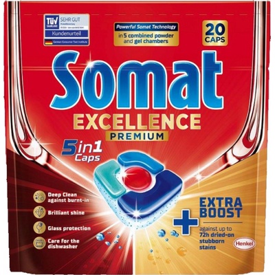 Somat tablety do myčky Excellence Premium 5v1 20 ks
