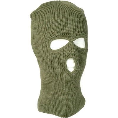 Kukla Mil-tec Balaclava pletená se 3 otvory zelená – Zboží Dáma