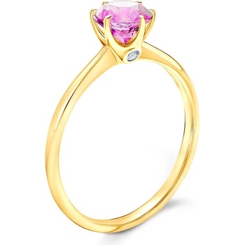 Image 1 of SAVICKI Годежен пръстен The Journey: злато, розов сапфир