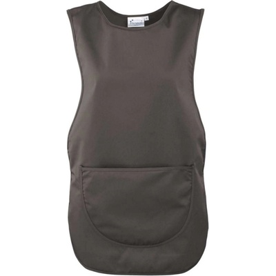 Premier Tabard zástěra s kapsou a zapínáním Clean tmavě šedá