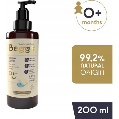 BEGGS Detský sprchový gél na telo a vlasy 200 ml