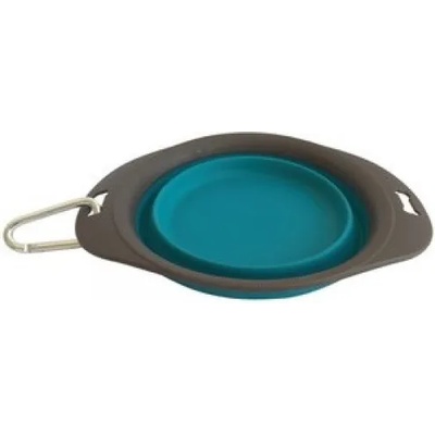 Сгъваема купичка за храна и вода M-Pets On The Road Foldable Bowl - Силиконова купа 20 см, 420 мл, СИНЯ, Белгия - 10552399