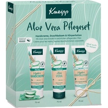 Kneipp Aloe Vera sprchový gel Aloe Vera 75 ml + krém na ruce Aloe Vera 75 ml + tělové mléko Aloe Vera 75 ml darčeková sada