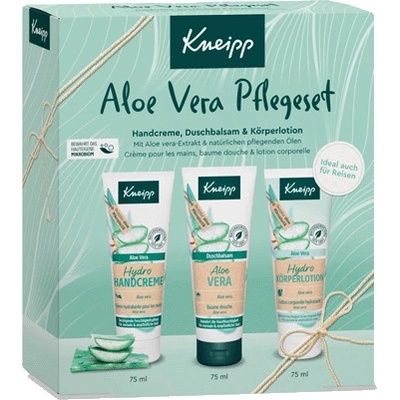 Kneipp Aloe Vera sprchový gel Aloe Vera 75 ml + krém na ruce Aloe Vera 75 ml + tělové mléko Aloe Vera 75 ml darčeková sada