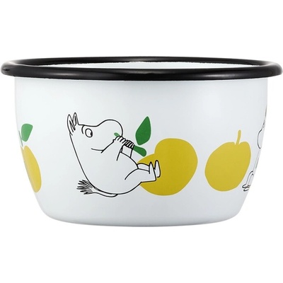 Muurla Miska Moomin Joyful Apples smalt bílo žlutá 0,3 l