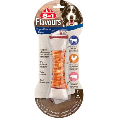 8in1 Triple Flavour žuvacia kosť L 3 x 85 g
