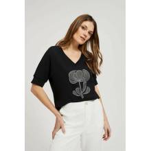 Moodo Women's sweatshirt Moodoblack čierna biela