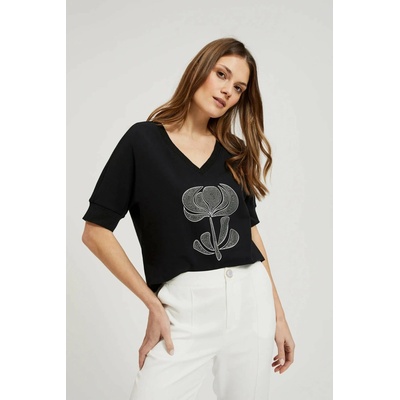 Moodo Women's sweatshirt Moodoblack čierna biela