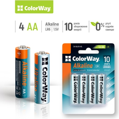 ColorWay Alkaline Power AA 4ks CW-BALR06-4BL