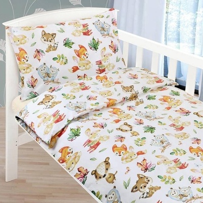 Bellatex obliečky Lesní Zvířátka 90 007 90x135 cm 45x60 cm