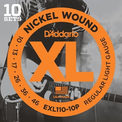 D'Addario EXL110-10P Струни за електрическа китара (EXL110-10P)