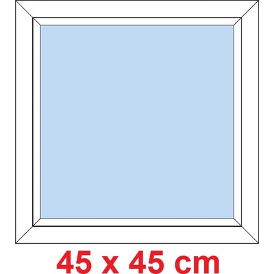 Soft Plastové okno 45x45 cm FIX neotevíravé Bílá